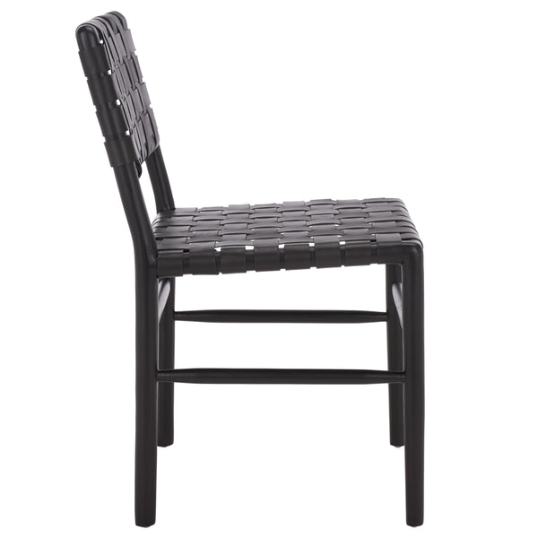 Kaiber Dining Chair With Genuine Leather Seat And Solid Wood Frame — Ergonomic, Durable, Stylish