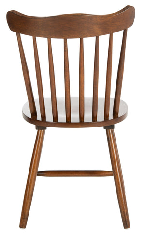 Safavieh REEVES Dining Chair Set of 2 - Elegant Walnut Spindle Back Design for Timeless Comfort & Style DCH1400A-SET2