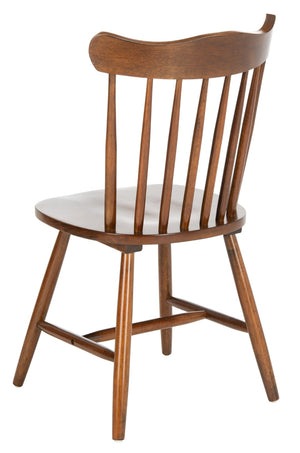 Safavieh REEVES Dining Chair Set of 2 - Elegant Walnut Spindle Back Design for Timeless Comfort & Style DCH1400A-SET2