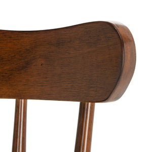 Safavieh REEVES Dining Chair Set of 2 - Elegant Walnut Spindle Back Design for Timeless Comfort & Style DCH1400A-SET2