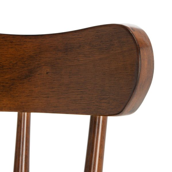 Safavieh REEVES Dining Chair Set of 2 - Elegant Walnut Spindle Back Design for Timeless Comfort & Style DCH1400A-SET2