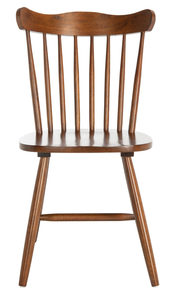 Safavieh REEVES Dining Chair Set of 2 - Elegant Walnut Spindle Back Design for Timeless Comfort & Style DCH1400A-SET2