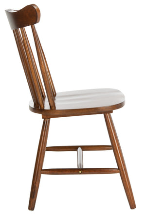 Safavieh REEVES Dining Chair Set of 2 - Elegant Walnut Spindle Back Design for Timeless Comfort & Style DCH1400A-SET2