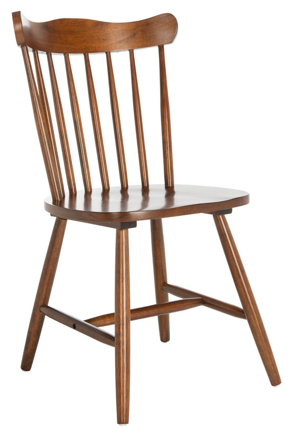 Safavieh REEVES Dining Chair Set of 2 - Elegant Walnut Spindle Back Design for Timeless Comfort & Style DCH1400A-SET2
