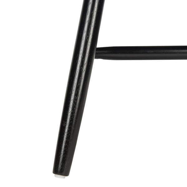 Safavieh FRIAR Dining Chair Set of Two - Timeless Windsor Design with Modern Matte Finish for Elegant Spaces Black DCH1401A-SET2
