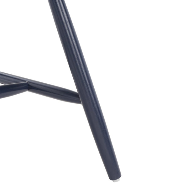 Safavieh FRIAR Dining Chair Set of Two - Timeless Windsor Design with Modern Matte Finish for Elegant Spaces Navy DCH1401F-SET2