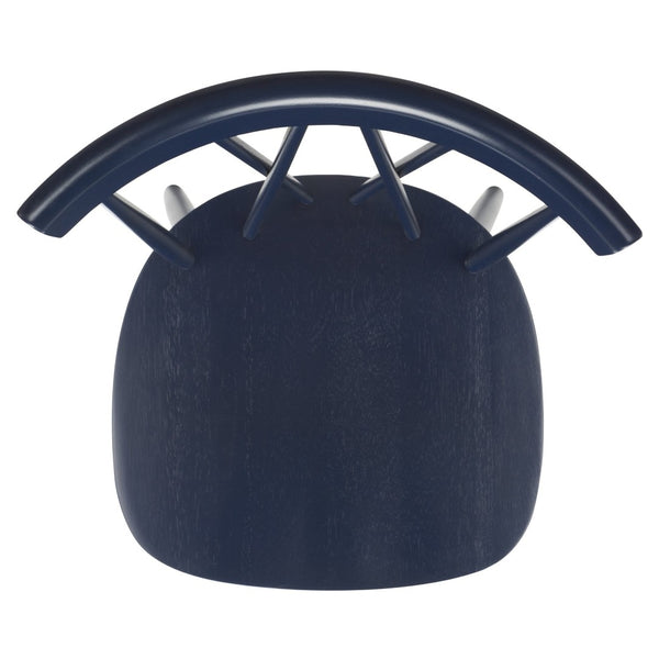 Safavieh FRIAR Dining Chair Set of Two - Timeless Windsor Design with Modern Matte Finish for Elegant Spaces Navy DCH1401F-SET2