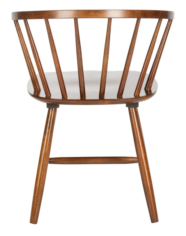 Safavieh CERES Dining Chair Set of Two - Timeless Captain’s Style for Modern Dining Spaces & Comfort Walnut DCH1402A-SET2