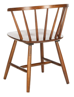 Safavieh CERES Dining Chair Set of Two - Timeless Captain’s Style for Modern Dining Spaces & Comfort Walnut DCH1402A-SET2