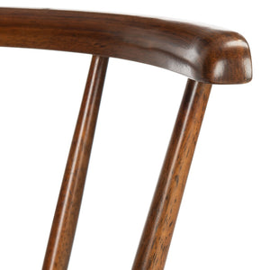 Safavieh CERES Dining Chair Set of Two - Timeless Captain’s Style for Modern Dining Spaces & Comfort Walnut DCH1402A-SET2