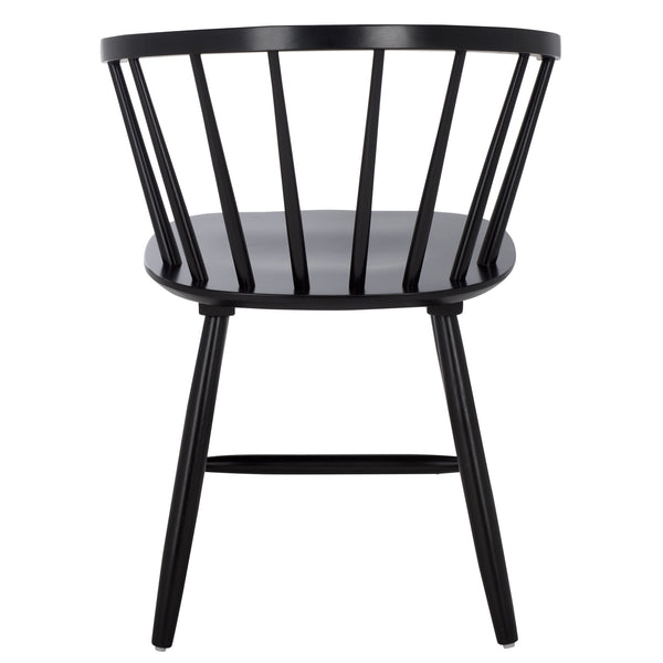 Safavieh Ceres Dining Chair Set Of 2 - Elegant Black Finish For Classic-contemporary Home Decor Black Wood Dch1402b-set2