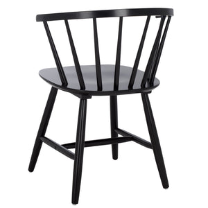 Safavieh Ceres Dining Chair Set Of 2 - Elegant Black Finish For Classic-contemporary Home Decor Black Wood Dch1402b-set2