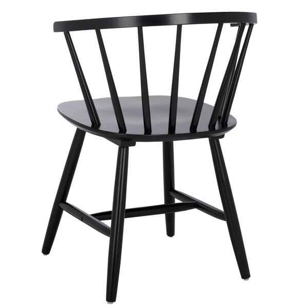 Safavieh Ceres Dining Chair Set Of 2 - Elegant Black Finish For Classic-contemporary Home Decor Black Wood Dch1402b-set2
