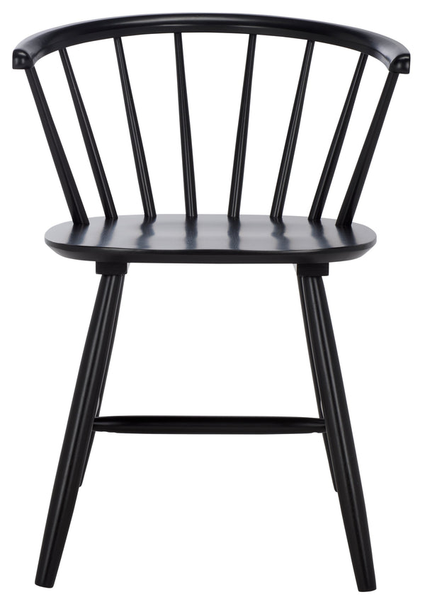 Safavieh Ceres Dining Chair Set Of 2 - Elegant Black Finish For Classic-contemporary Home Decor Black Wood Dch1402b-set2