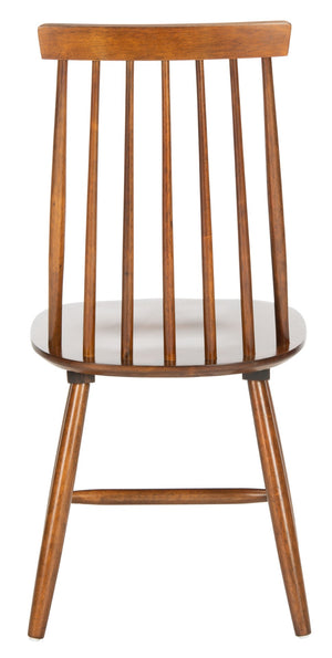 Safavieh PRIAM Dining Chair Set of 2 - Classic Walnut Spindle Back for Timeless Farmhouse Dining Style DCH1403A-SET2