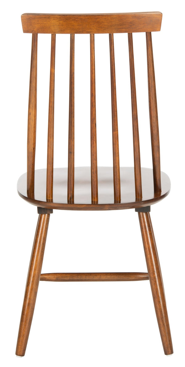 Safavieh PRIAM Dining Chair Set of 2 - Classic Walnut Spindle Back for Timeless Farmhouse Dining Style DCH1403A-SET2