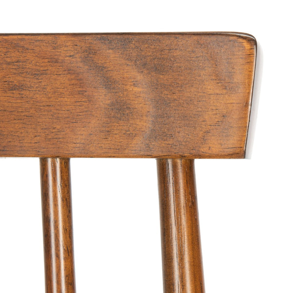 Safavieh PRIAM Dining Chair Set of 2 - Classic Walnut Spindle Back for Timeless Farmhouse Dining Style DCH1403A-SET2
