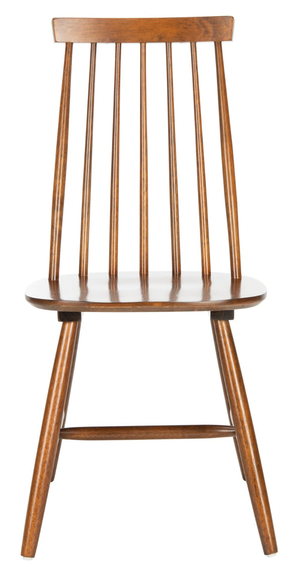 Safavieh PRIAM Dining Chair Set of 2 - Classic Walnut Spindle Back for Timeless Farmhouse Dining Style DCH1403A-SET2
