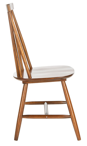 Safavieh PRIAM Dining Chair Set of 2 - Classic Walnut Spindle Back for Timeless Farmhouse Dining Style DCH1403A-SET2