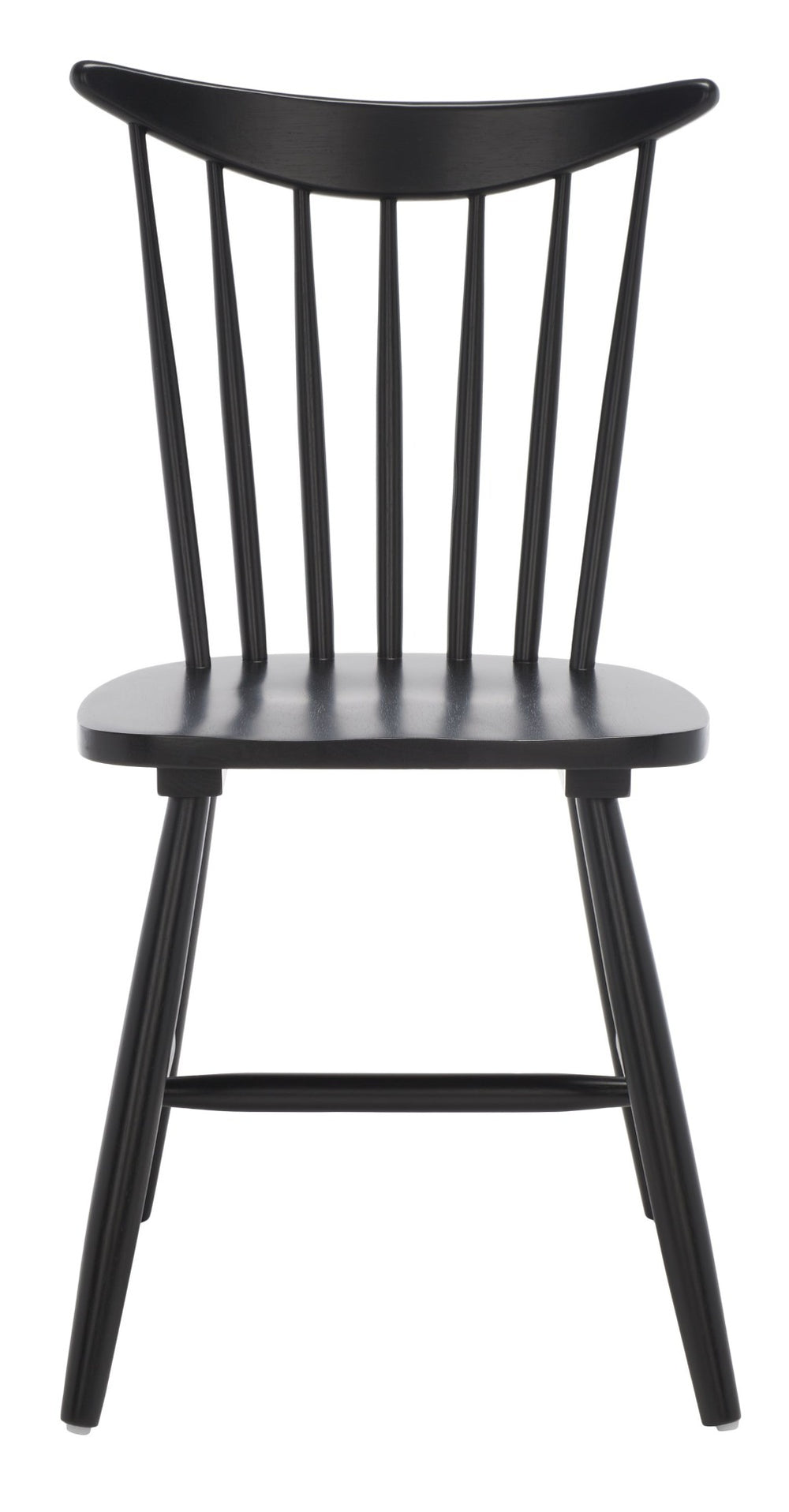 Safavieh JODAN Dining Chair - Elegant Windsor Spindle Back in Solid Wood for Timeless Dining Comfort Black DCH1404A-SET2
