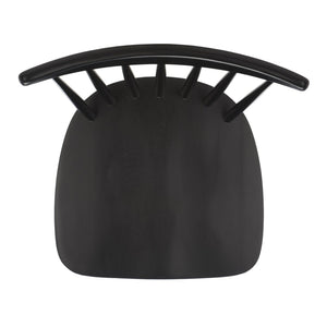 Safavieh JODAN Dining Chair - Elegant Windsor Spindle Back in Solid Wood for Timeless Dining Comfort Black DCH1404A-SET2