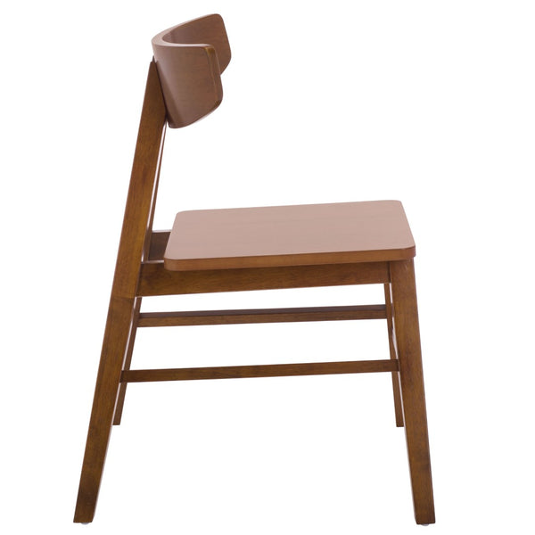 Safavieh FARRAH Dining Chair - Elegant Two-Tone Design with Durable Upholstery for Stylish Comfort and Quality Walnut DCH1405A-SET2