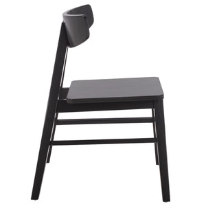Safavieh FARRAH Dining Chair - Elegant Two-Tone Design with Durable Upholstery for Stylish Comfort and Quality Black DCH1405B-SET2