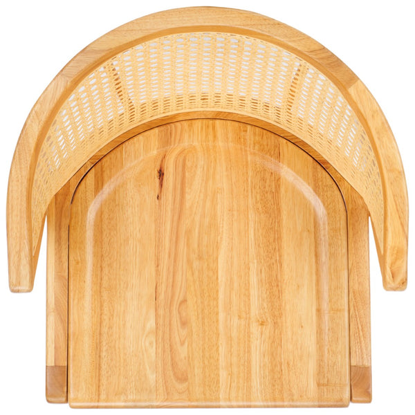 Safavieh Edan Dining Chair - Mid-Century Modern Design With Rattan-Textured Barrel Back For Stylish Comfort Natural / Natural DCH1500F