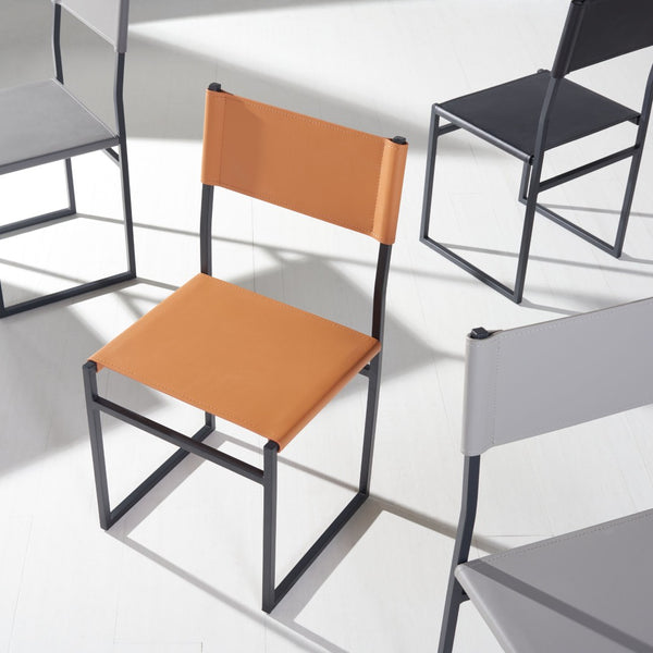 Safavieh LAYNE Dining Chair - Modern Minimalist Design with Sustainable Materials for Stylish Dining Spaces Black DCH3003C-SET2