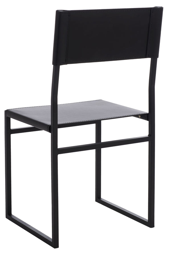 Safavieh LAYNE Dining Chair - Modern Minimalist Design with Sustainable Materials for Stylish Dining Spaces Black DCH3003C-SET2