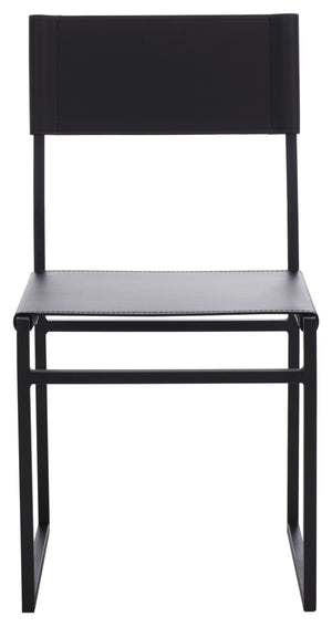 Safavieh LAYNE Dining Chair - Modern Minimalist Design with Sustainable Materials for Stylish Dining Spaces Black DCH3003C-SET2
