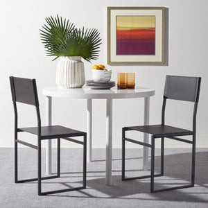 Safavieh LAYNE Dining Chair - Modern Minimalist Design with Sustainable Materials for Stylish Dining Spaces Black DCH3003C-SET2