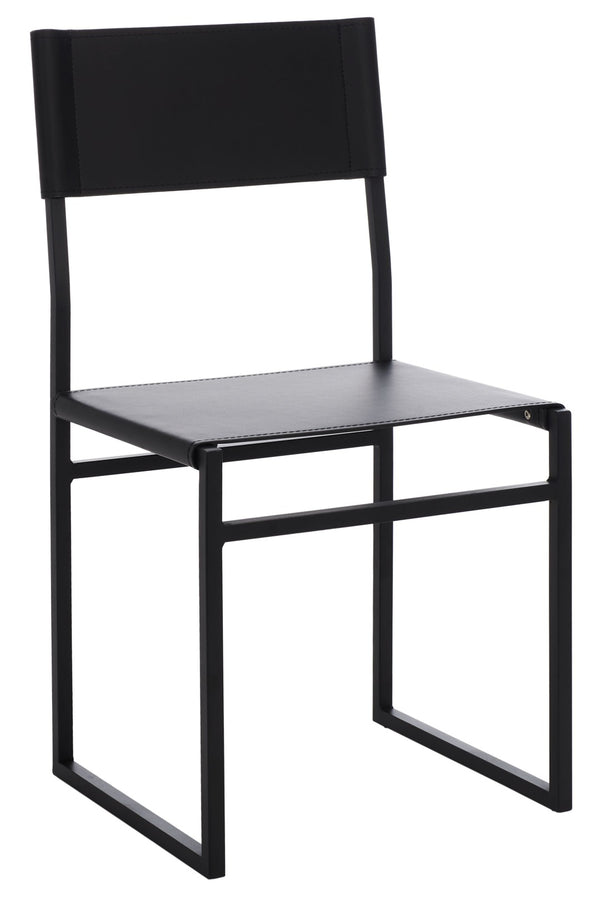 Safavieh LAYNE Dining Chair - Modern Minimalist Design with Sustainable Materials for Stylish Dining Spaces Black DCH3003C-SET2