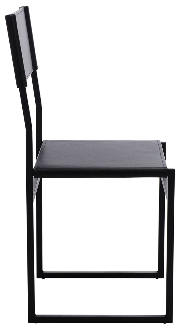 Safavieh LAYNE Dining Chair - Modern Minimalist Design with Sustainable Materials for Stylish Dining Spaces Black DCH3003C-SET2