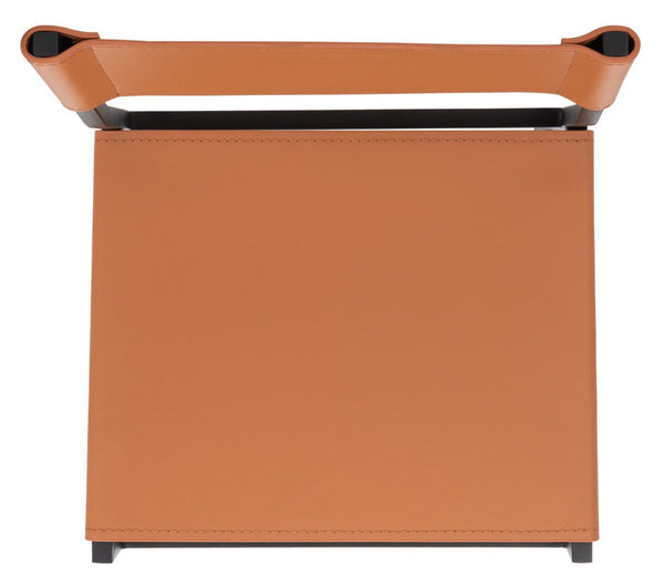 Safavieh LAYNE Dining Chair - Modern Minimalist Design with Sustainable Materials for Stylish Dining Spaces Cognac / Black DCH3003D-SET2