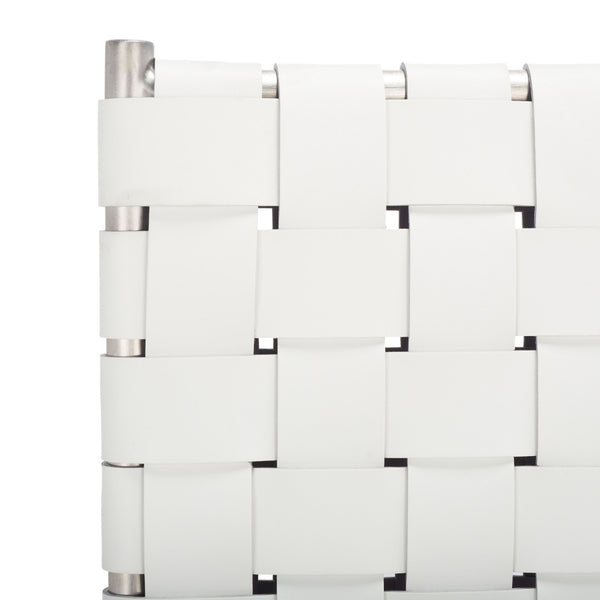 Safavieh WESSON Woven Dining Chair Set of Two: Modern Minimalism Meets Tactile Luxury for Your Home White / Silver DCH3005C-SET2