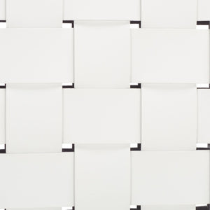 Safavieh WESSON Woven Dining Chair Set of Two: Modern Minimalism Meets Tactile Luxury for Your Home White / Silver DCH3005C-SET2