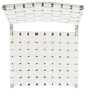 Safavieh WESSON Woven Dining Chair Set of Two: Modern Minimalism Meets Tactile Luxury for Your Home White / Silver DCH3005C-SET2