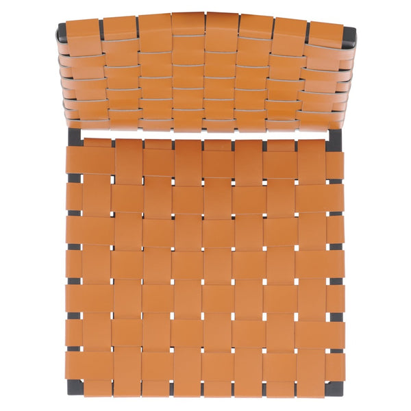 Safavieh RAYNE Woven Dining Chair - Artisanal Leather & Metal Design for Modern Dining Room Elegance Cognac / Black DCH3006B-SET2