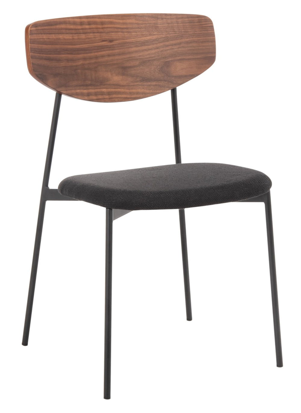Safavieh RYKER Dining Chair Set of Two - Mid-Century Modern Design with Stylish Comfort for Any Space Walnut / Black DCH3007A-SET2