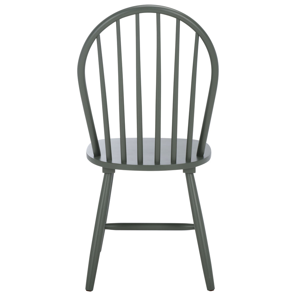 Safavieh Omaha Dining Chair - Elegant Rubberwood Design For Cozy And Chic Dining Experiences At Home Dark Green Wood Dch3300b-set2