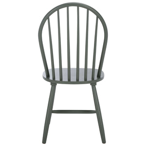 Safavieh Omaha Dining Chair - Elegant Rubberwood Design For Cozy And Chic Dining Experiences At Home Dark Green Wood Dch3300b-set2