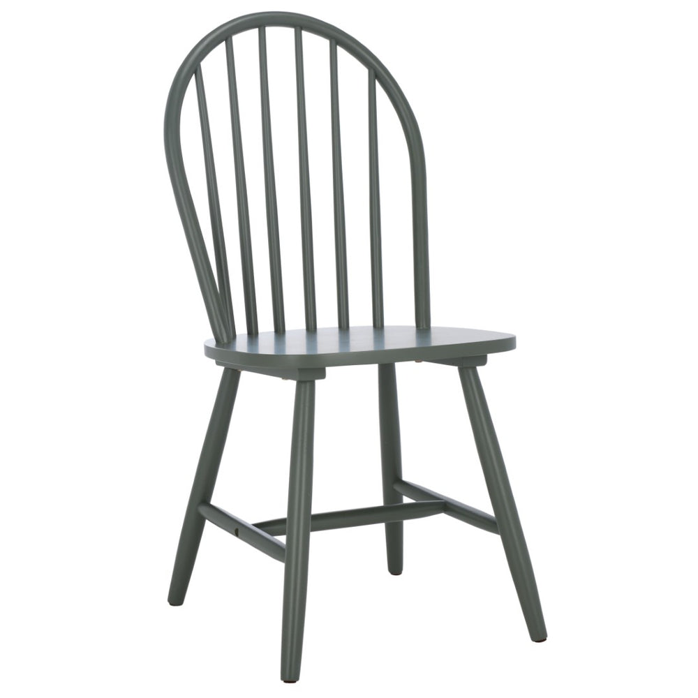 Safavieh OMAHA Dining Chair - Modern Comfort with Durable Rubberwood & Elegant Design for Any Dining Space Dark Green DCH3300B-SET2