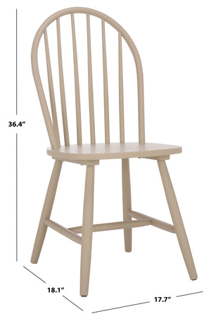 Safavieh OMAHA Dining Chair - Modern Comfort with Durable Rubberwood & Elegant Design for Any Dining Space Khaki DCH3300C-SET2
