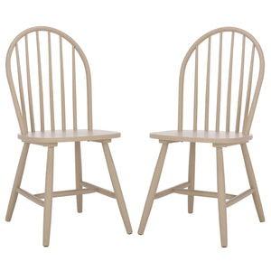 Safavieh Omaha Dining Chair - Elegant Rubberwood Design For Cozy And Chic Dining Experiences At Home Khaki Wood Dch3300c-set2