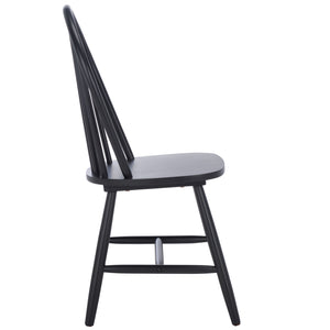 Safavieh Omaha Dining Chair - Elegant Rubberwood Design For Cozy And Chic Dining Experiences At Home Black Wood Dch3300d-set2