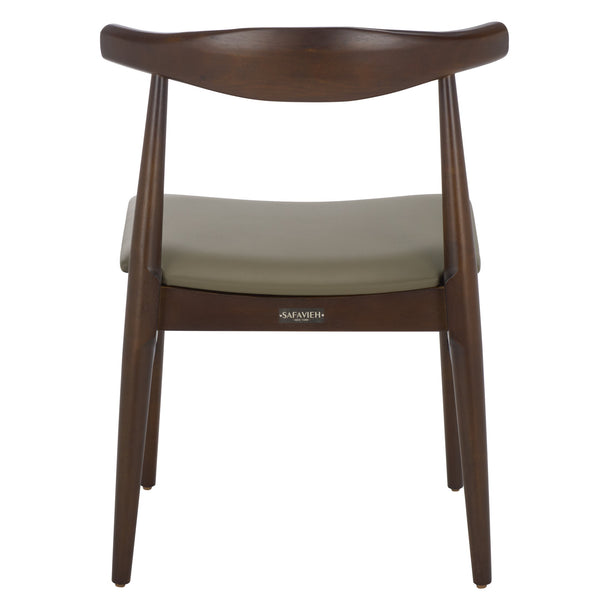 Safavieh Elbow Dining Chair - Exquisite Comfort And Timeless Elegance For Your Dining Room Décor Today! Olive ,Espresso Wood ,Pvc ,Foam Dch3301a-set2