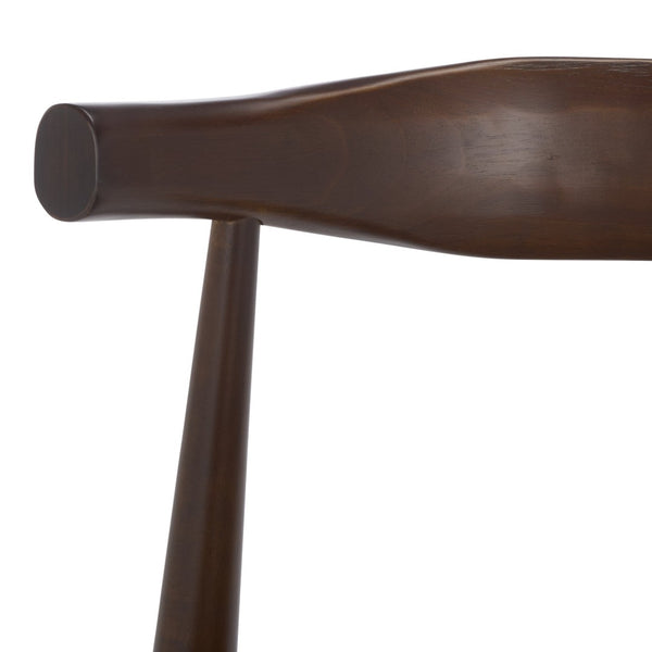 Safavieh ELBOW Dining Chair – Modern Comfort with Elegant Design for Dining Rooms and Multi-Purpose Spaces Olive / Espresso DCH3301A-SET2