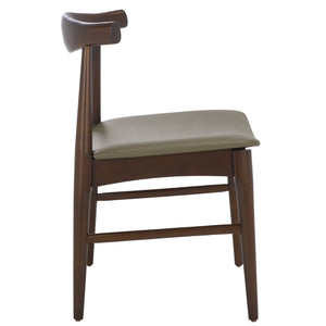 Safavieh Elbow Dining Chair - Exquisite Comfort And Timeless Elegance For Your Dining Room Décor Today! Olive ,Espresso Wood ,Pvc ,Foam Dch3301a-set2