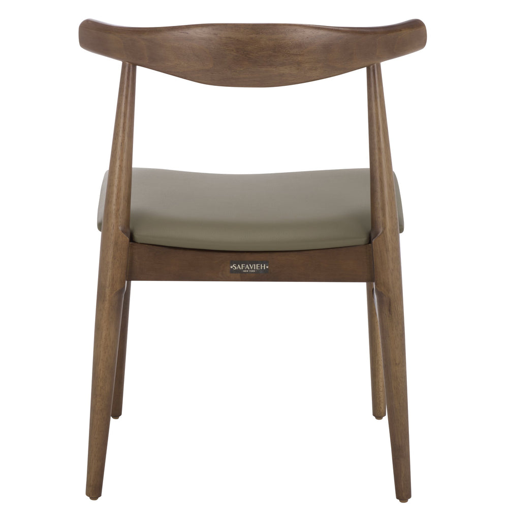 Safavieh Elbow Dining Chair - Exquisite Comfort And Timeless Elegance For Your Dining Room Décor Today! Olive ,Walnut Wood ,Pvc ,Foam Dch3301b-set2